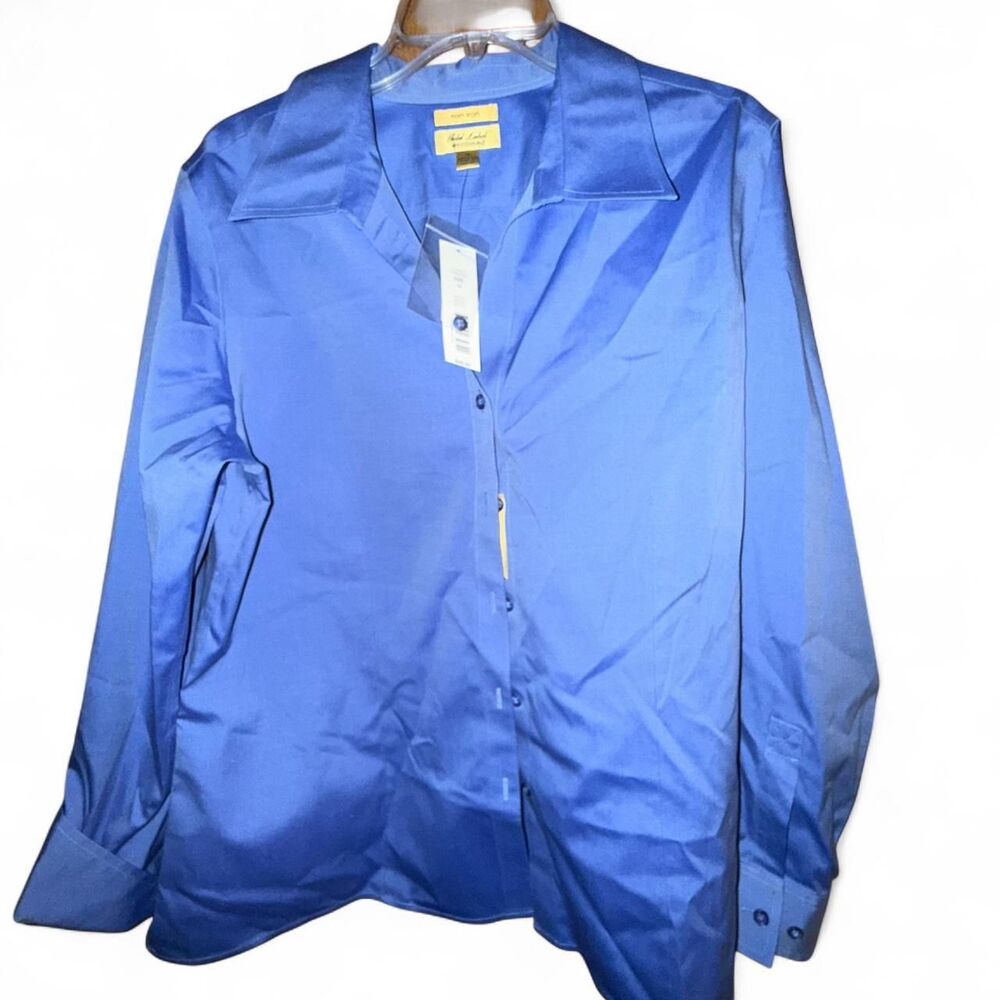Westbound Women's Blue Dress Shirt button up NWT